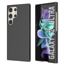Load image into Gallery viewer, Galaxy S24 Ultra Case, Punkcase CarbonShield, Heavy Duty &amp; Ultra Thin Cover [Shockproof] [Non Slip] [Black]
