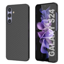 Charger l&#39;image dans la galerie, Case Galaxy S24, Punkcase CarbonShield, Hord Duty &amp; Ultra Thin Cover [Shockproof] [Non Slip] [Black]
