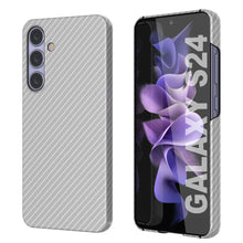 Charger l&#39;image dans la galerie, Case Galaxy S24, Punkcase CarbonShield, Hord Duty &amp; Ultra Thin Cover [Shockproof] [Non Slip] [White]

