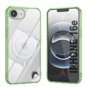 Punkcase iPhone 16e Magnetic Wireless Charging Case [Clearmag Series] [Green]