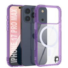 Charger l'image dans la galerie, Punkcase iPhone 17 Pro Max Magnetic Wireless Charging Case [ClearMag Series] [Purple]
