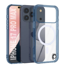 Charger l'image dans la galerie, Punkcase iPhone 17 Pro Max Magnetic Wireless Charging Case [Clearmag Series] [Navy]
