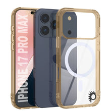 Charger l'image dans la galerie, Punkcase iPhone 17 Pro Max Magnetic Wireless Charging Case [ClearMag Series] [Gold]
