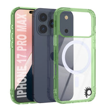 Charger l'image dans la galerie, Punkcase iPhone 17 Pro Max Magnetic Wireless Charging Case [Clearmag Series] [Green]
