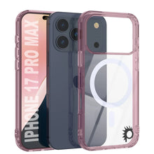 Charger l'image dans la galerie, Punkcase iPhone 17 Pro Max Magnetic Wireless Charging Case [ClearMag Series] [Rose]
