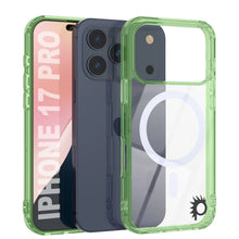 Charger l'image dans la galerie, Punkcase iPhone 17 Pro Magnetic Wireless Charging Case [Clearmag Series] [Green]
