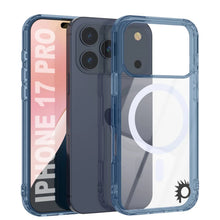 Charger l'image dans la galerie, Punkcase iPhone 17 Pro Magnetic Wireless Charging Case [Clearmag Series] [Navy]
