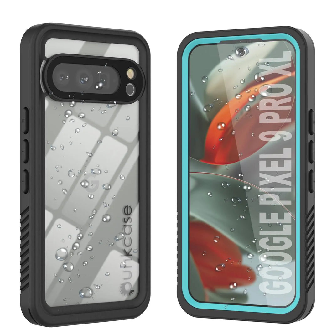 Google Pixel 9 Pro XL Basofroofing Base, Punkcase [Extreme Series] Couvercle d'armure avec protecteur d'écran intégré [Teal]