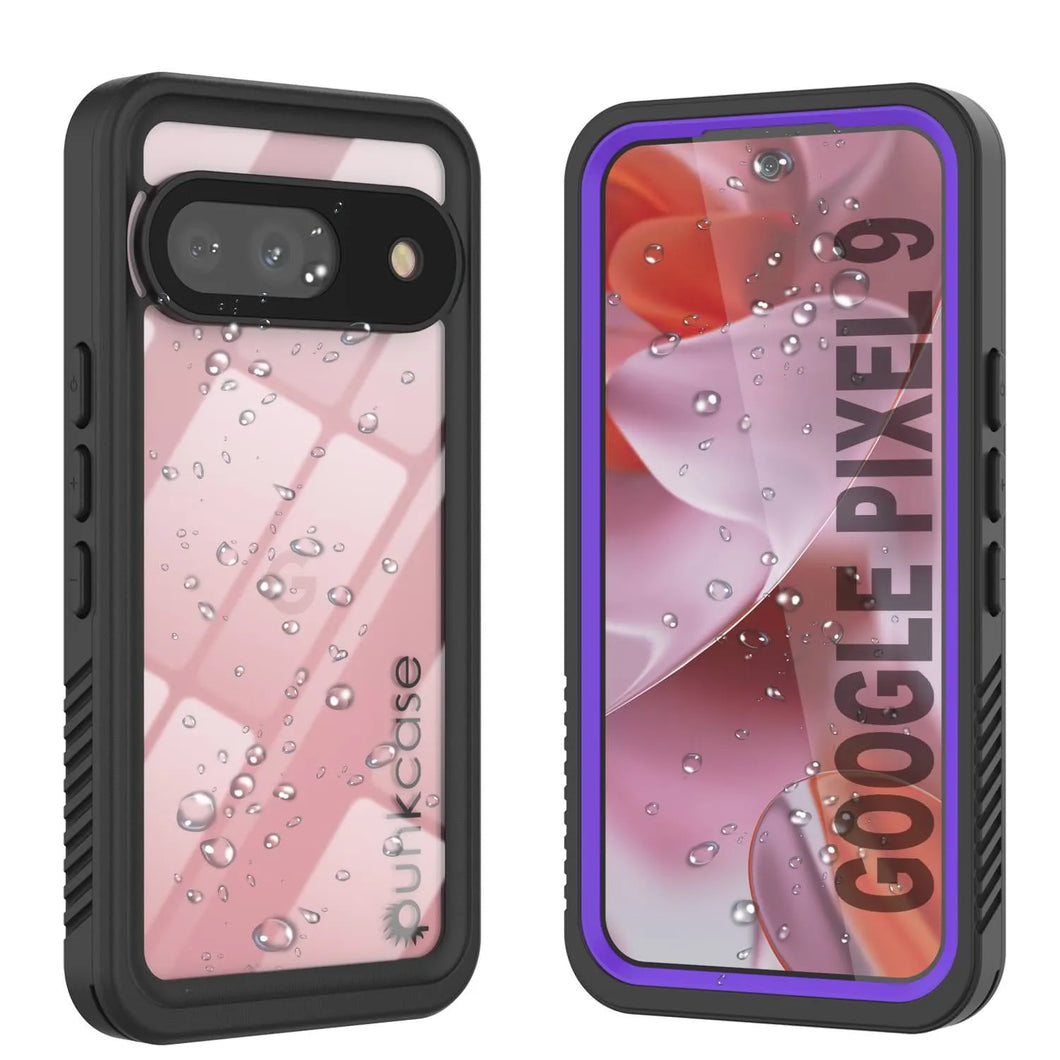 Couvre d'armure de Google Pixel 9, punkcase [série Extreme] avec protecteur d'écran intégré [violet]