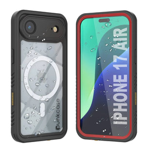 Coupe d'iphone 17 étanche à l'air, punkcase [Extreme Series] Couvercle d'armure avec protecteur d'écran intégré [rouge]