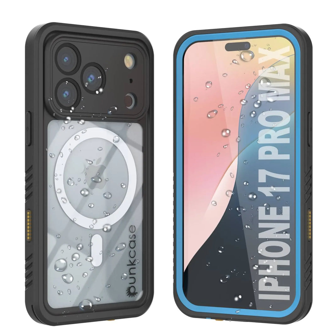 Étui imperméable iPhone 17 Pro Max, punkcase [Extreme Series] Couverture d'armure avec protecteur d'écran intégré [Navy Blue]