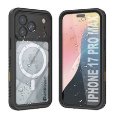 Charger l'image dans la galerie, Étui imperméable iPhone 17 Pro Max, punkcase [EXTREME MAG Series] Couverture d'armure avec protecteur d'écran intégré [noir]
