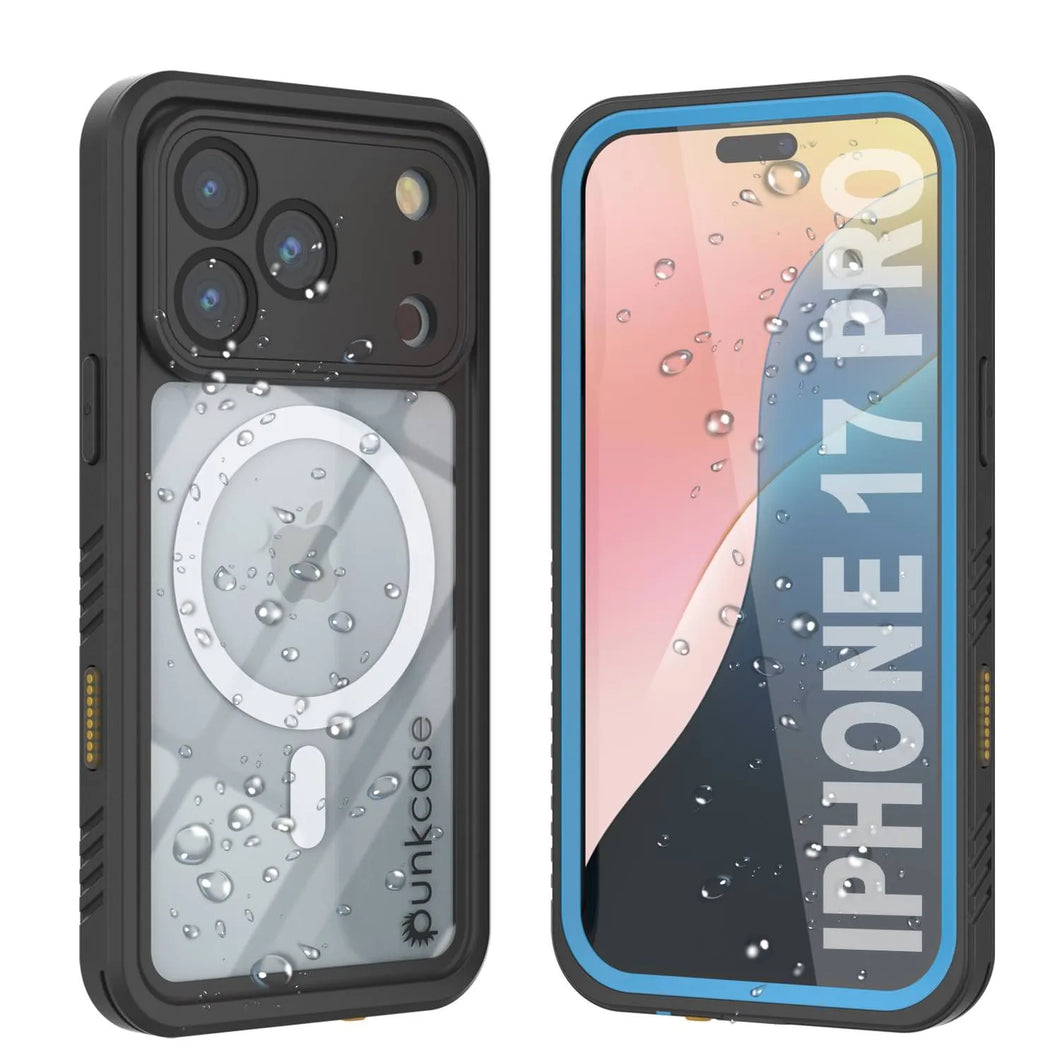Étui imperméable de l'iPhone 17 Pro, Punkcase [Extreme Series] Couverture d'armure avec protecteur d'écran intégré [Navy Blue]