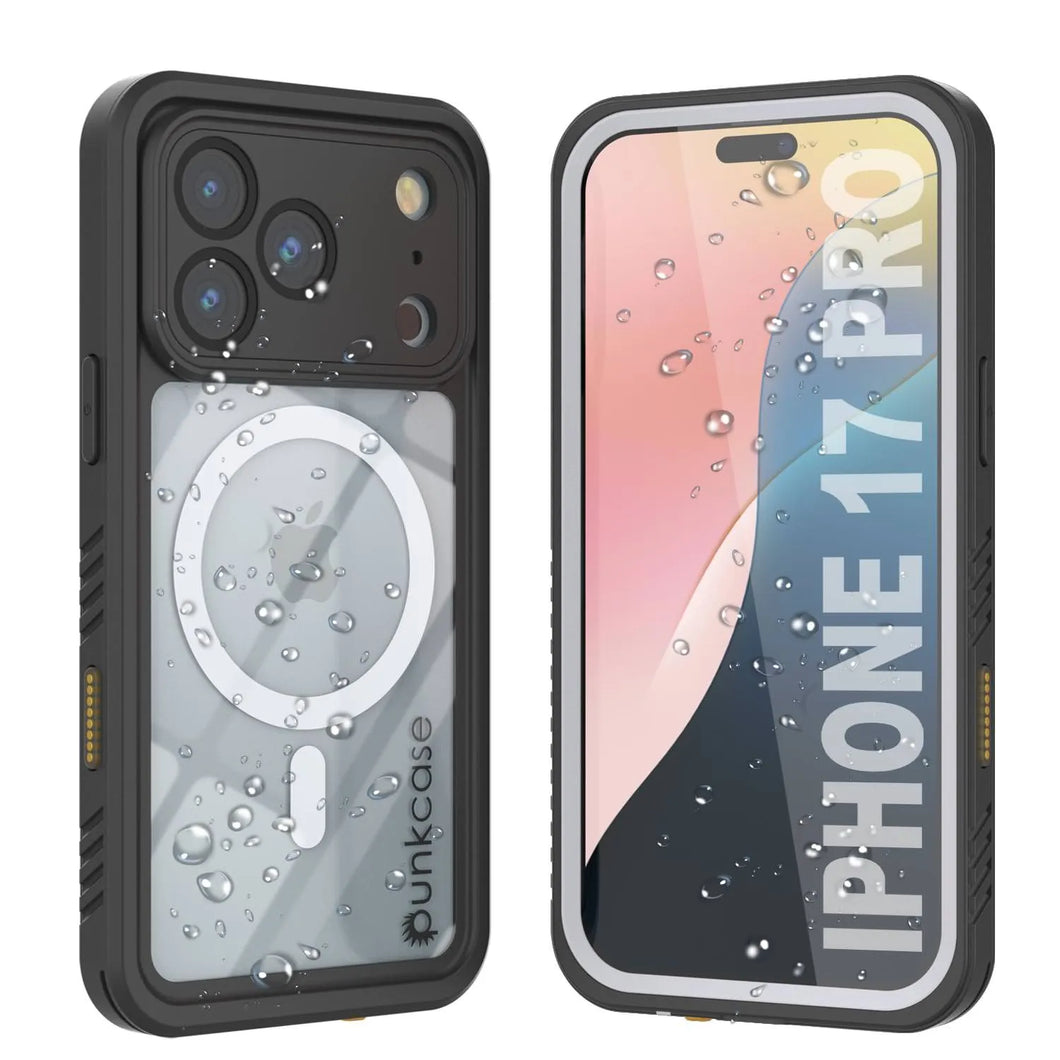 Case étanche à l'iPhone 17 Pro, punkcase [Extreme Series] Couverture d'armure avec protecteur d'écran intégré [blanc]
