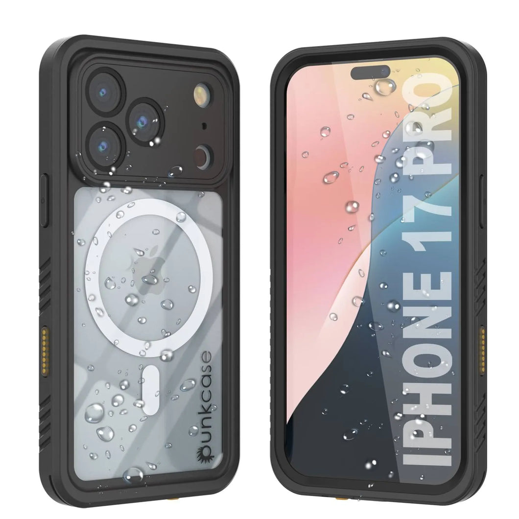 Coupe étanche à l'iPhone 17 Pro, punkcase [Extreme Series] Couverture d'armure avec protecteur d'écran intégré [noir]