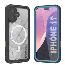 Charger l'image dans la galerie, Coupe étanche iPhone 17, couvercle d'armure Punkcase [série Extreme avec protecteur d'écran intégré [bleu clair]
