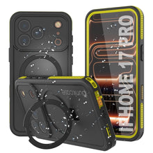 Charger l&#39;image dans la galerie, Coque étanche pour iPhone 17 Pro [Série Kickstud 2.0] Housse de protection IP68 avec protecteur d&#39;écran et béquille [Jaune]
