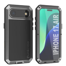 Charger l'image dans la galerie, Étui en métal aérien iPhone 17, couverture d'armure de qualité militaire lourde [Proof] Full Body Hard [Silver]
