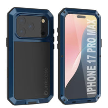 Charger l'image dans la galerie, Étui en métal iPhone 17 Pro MAX, couverture d'armure de qualité militaire lourde [Proof] Full Body Hard [bleu]
