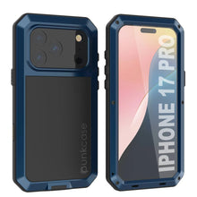 Charger l&#39;image dans la galerie, Étui iPhone 17 Pro Metal, couverture d&#39;armure de qualité militaire lourde [Proof] Full Body Hard [bleu]
