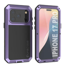 Charger l&#39;image dans la galerie, Étui iPhone 17 Pro Metal, couverture d&#39;armure de qualité militaire lourde [Proof] Full Body Hard [Purple]
