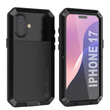 Charger l'image dans la galerie, Étui en métal iPhone 17, couverture d'armure de qualité militaire lourde [Proof] Full Body Hard [noir]

