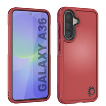 Load image into Gallery viewer, Punkcase Galaxy A36 Case, [Spartan 2.0 Series] Couverture lourde robuste claire [rouge]
