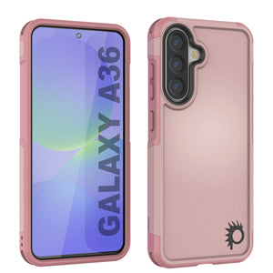 Punkcase Galaxy A36 Case, [Spartan 2.0 Series] Couverture lourde robuste claire [rose]