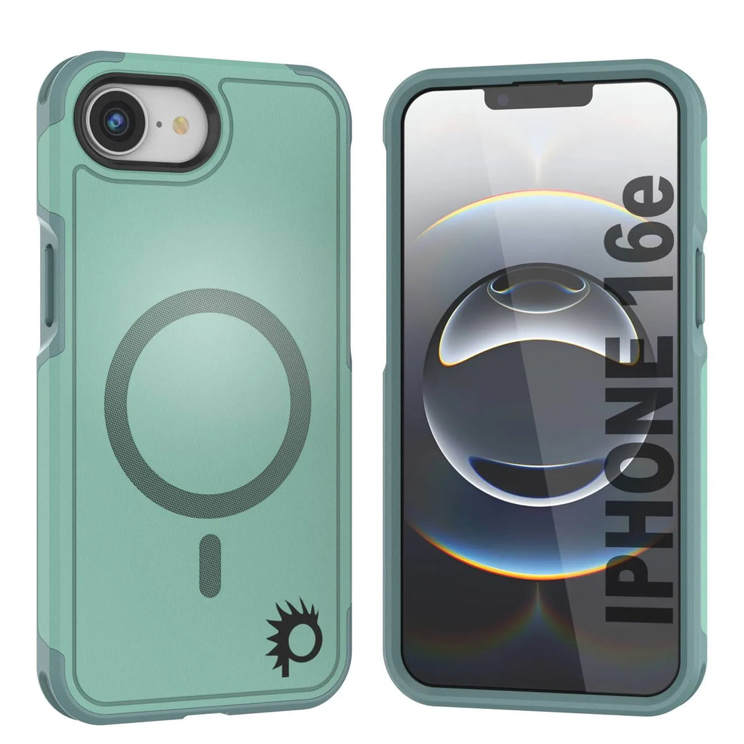 Punkcase iPhone 16E Case, [Spartan 2.0 Series] Couverture lourde robuste claire avec protecteur d'écran intégré [Teal]