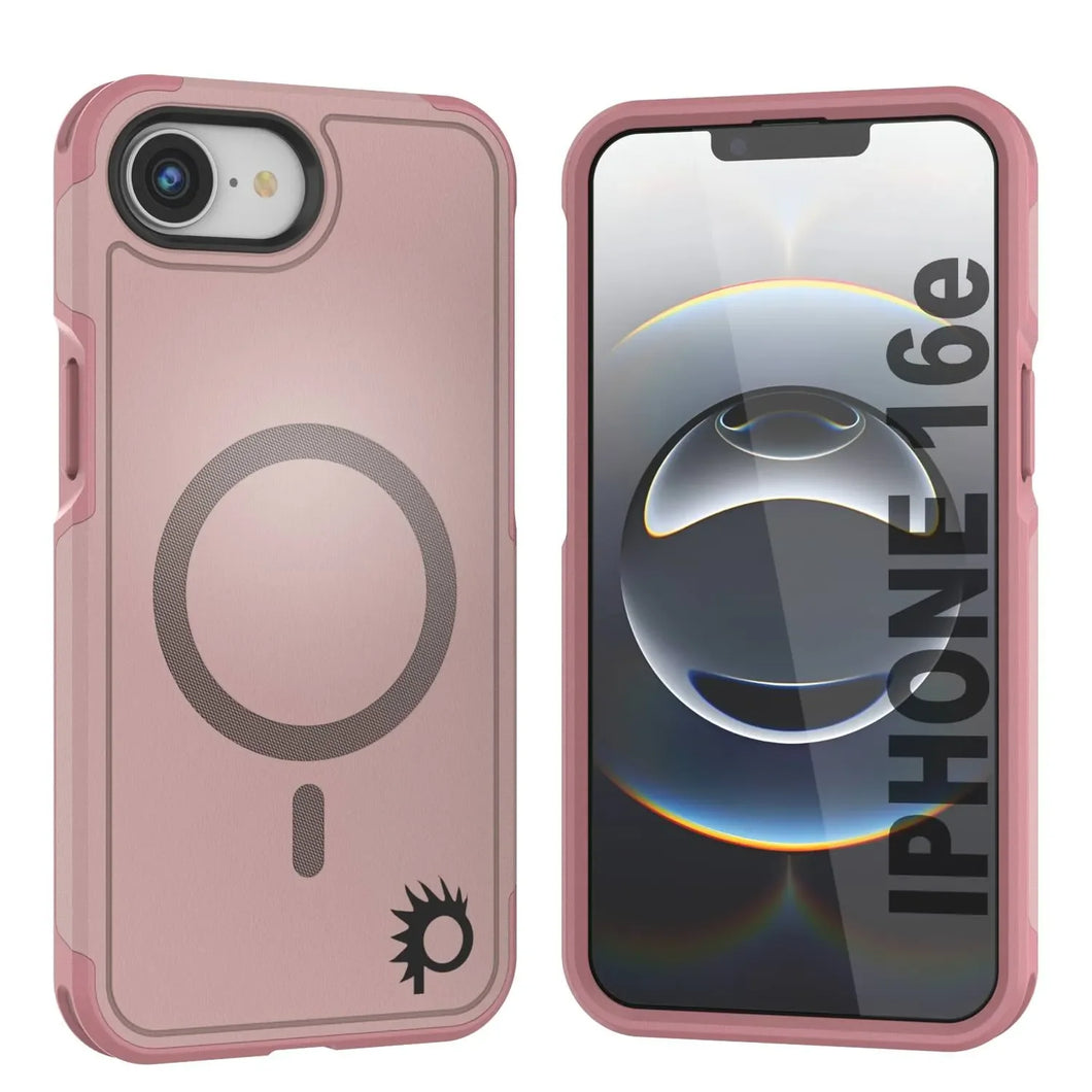 Punkcase iPhone 16e Case, [Spartan 2.0 Series] Couverture lourde robuste claire avec protecteur d'écran intégré [rose]