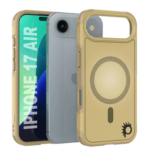 Punkcase iPhone 17 Air Case, [Spartan 2.0 Series] Couverture lourde robuste claire avec protecteur d'écran intégré [jaune]