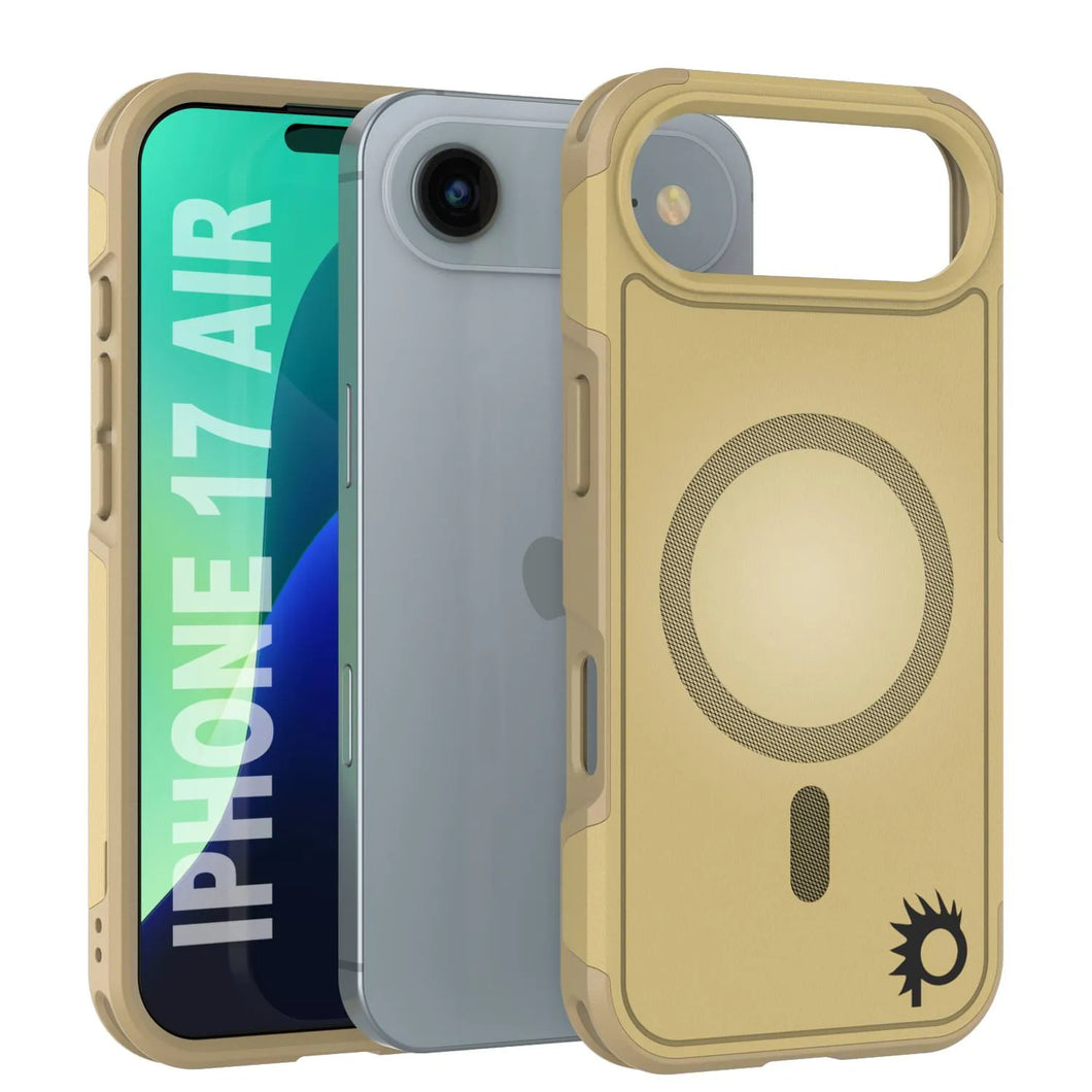Punkcase iPhone 17 Air Case, [Spartan 2.0 Series] Couverture lourde robuste claire avec protecteur d'écran intégré [jaune]