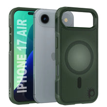 Charger l&#39;image dans la galerie, Punkcase iPhone 17 Air Case, [Spartan 2.0 Series] Couverture lourde robuste claire avec protecteur d&#39;écran intégré [vert foncé]
