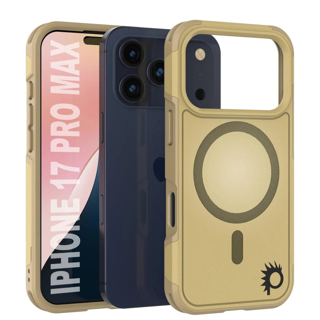 Punkcase iPhone 17 Pro Max Case, [Spartan 2.0 Series] Couverture lourde robuste claire avec protecteur d'écran intégré [jaune]