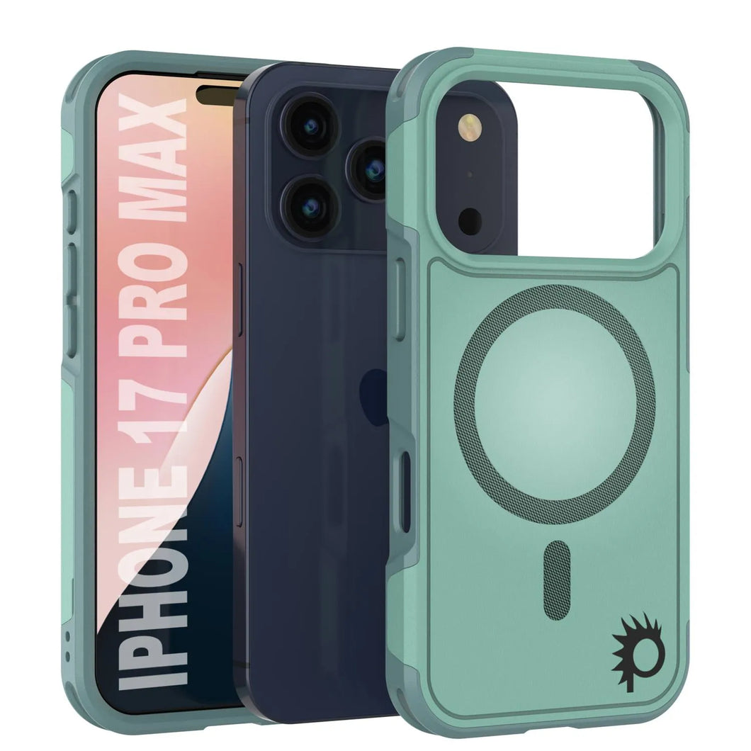 Punkcase iPhone 17 Pro Max Case, [Spartan 2.0 Series] Couverture lourde robuste claire avec protecteur d'écran intégré [Teal]