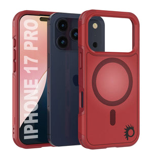 Punkcase iPhone 17 Pro Case, [Spartan 2.0 Series] Couverture lourde robuste claire avec protecteur d'écran intégré [rouge]