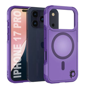 Punkcase iPhone 17 Pro Case, [Spartan 2.0 Series] Couverture lourde robuste claire avec protecteur d'écran intégré [Purple]