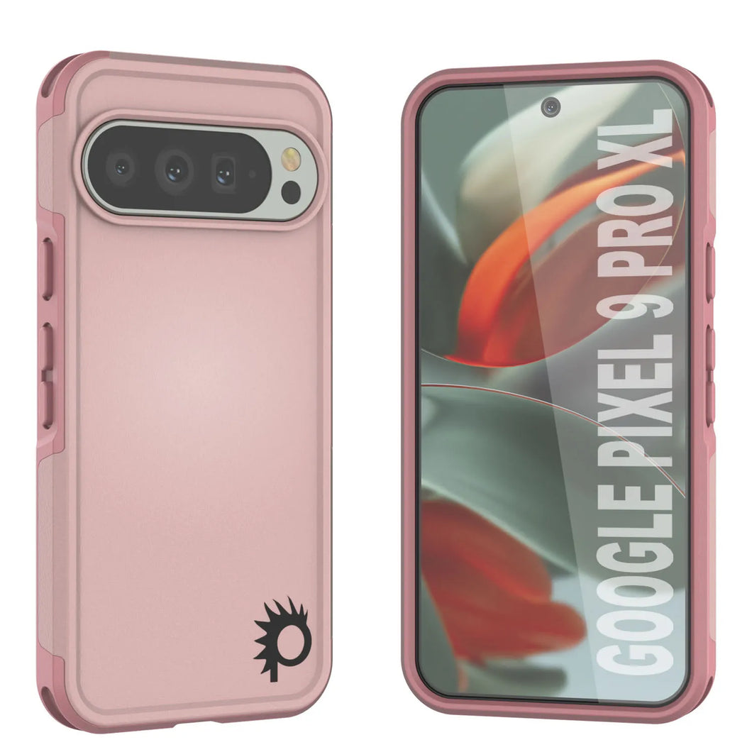 Punkcase Google Pixel 9 Pro XL Case, [Spartan 2.0 Series] Couverture lourde robuste claire avec protecteur d'écran intégré [rose]