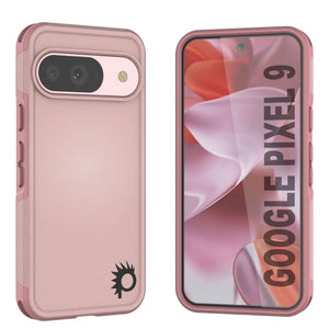 Punkcase Google Pixel 9 Case, [Spartan 2.0 Series] Couverture lourde robuste claire avec protecteur d'écran intégré [rose]