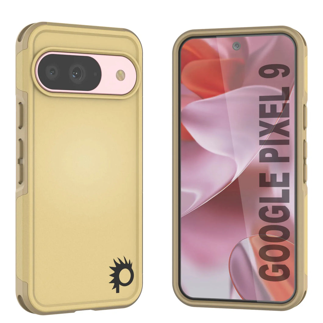 Punkcase Google Pixel 9 Case, [Spartan 2.0 Series] Couverture lourde robuste claire avec protecteur d'écran intégré [jaune]