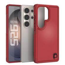 Load image into Gallery viewer, PunkCase Coque pour Galaxy S26 Ultra [Série Spartan 2.0] Coque transparente robuste et résistante [Rouge]
