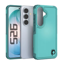 Load image into Gallery viewer, PunkCase Coque pour Galaxy S26 [Série Spartan 2.0] Coque transparente robuste et résistante [Bleu clair]
