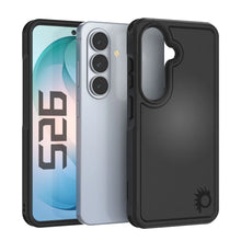 Load image into Gallery viewer, PunkCase Coque pour Galaxy S26 [Série Spartan 2.0] Coque transparente robuste et résistante [Noir]
