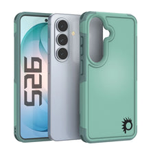 Load image into Gallery viewer, PunkCase Coque pour Galaxy S26 [Série Spartan 2.0] Coque transparente robuste et résistante [Bleu sarcelle]
