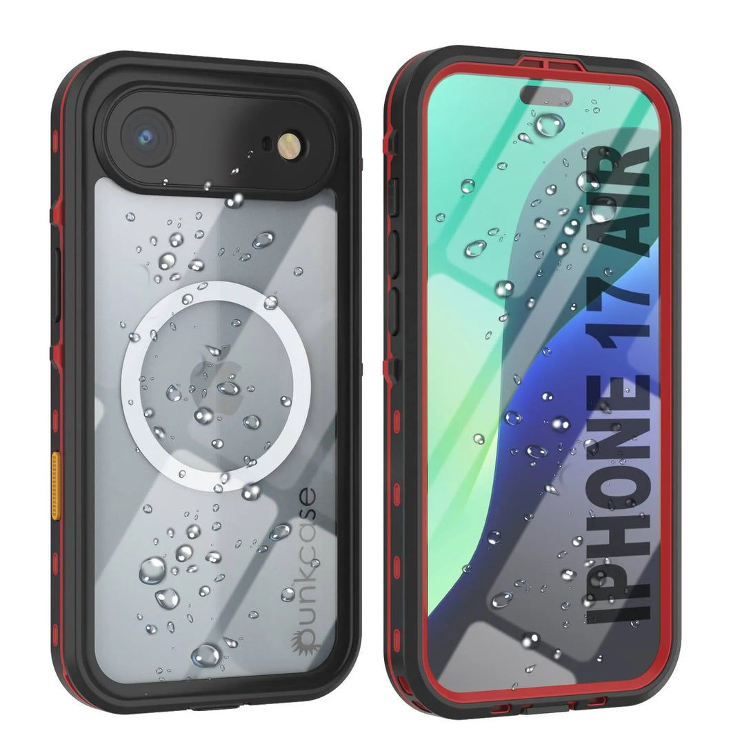 Étui IP68 imperméable à l'iPhone 17, Punkcase [Red] [série StudStar] [Slim Fit]