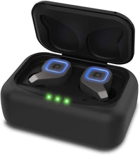 Charger l'image dans la galerie, PunkBuds 2.0 True Wireless Earbuds, Mini Bluetooth Headphones W/ Charging Case &amp; Built-In Noise Cancelling Mic. [Black] (Color in image: Black)
