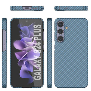 Case Galaxy S24 Plus, Punkcase CarbonShield, Hourde Duty & Ultra Thin Cover [Shockproof] [Non Slip] [Bleu clair]