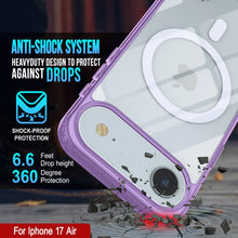 Charger l'image dans la galerie, Punkcase iPhone 17 Air Magnetic Wireless Charging Case [Clearmag Series] [Purple]
