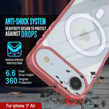Charger l'image dans la galerie, Punkcase iPhone 17 Air Magnetic Wireless Charging Case [Clearmag Series] [Red]

