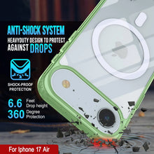 Charger l'image dans la galerie, Punkcase iPhone 17 Air Magnetic Wireless Charging Case [Clearmag Series] [Green]
